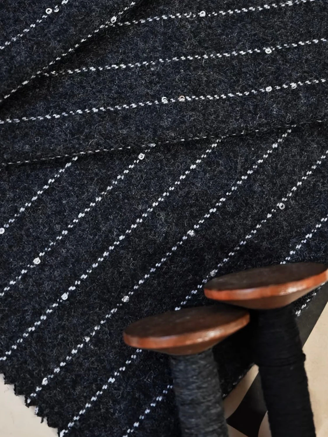 Fred Textile fancy tweed reference, with contrasting yarn detail